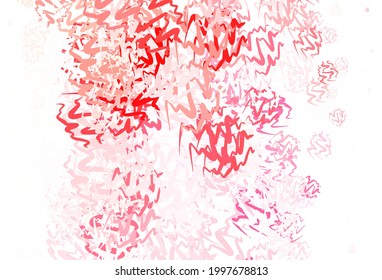 Light Red vector background with wry lines. Glitter abstract illustration with wry lines. A completely new template for your design.