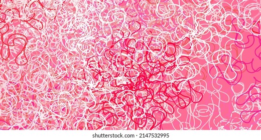 Light red vector background with wry lines. Abstract gradient illustration with wry lines. Best design for your ad, poster, banner.