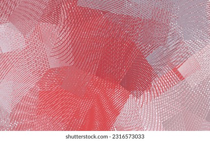 Fondo vectorial rojo claro con líneas irregulares. Ilustración abstracta colorida con líneas de degradado. Plantilla sencilla para su diseño.