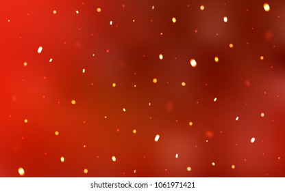 Light Red vector background with xmas snowflakes. Snow on blurred abstract background with gradient. New year design for your business advert.