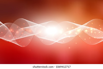 Light Red vector background with xmas confetti. Glitter abstract illustration with colorful confetti, ribbons. The pattern can be used for birthday gifts, congratulations.