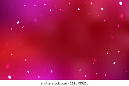 Light Red vector background with xmas snowflakes. Shining colored illustration with snow in christmas style. The pattern can be used for new year leaflets.