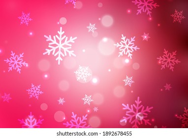 Light Red vector background in Xmas style. Modern abstract Christmas mood shapes. Pattern for school, grammar websites.