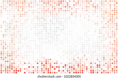 Light Red vector banner with circles, spheres. Abstract spots. Background of Art bubbles in halftone style with colored gradient.