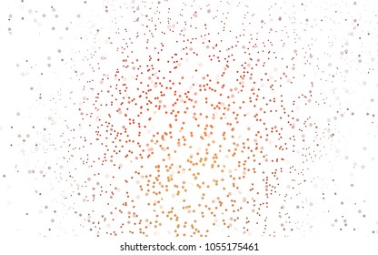 Light Red vector banner with circles, spheres. Abstract spots. Background of Art bubbles in halftone style with colored gradient.