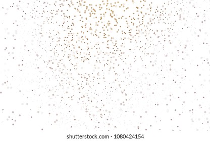 Light Red vector banner with circles, spheres. Abstract spots. Background of Art bubbles in halftone style with colored gradient.