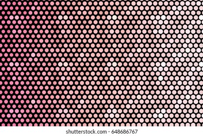 Light Red vector banner with circles, spheres. Abstract spots. Background of Art bubbles in halftone style with colored gradient.