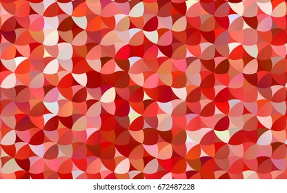 Light Red vector banner with circles, spheres. Abstract spots. Background of Art bubbles in halftone style with colored gradient.