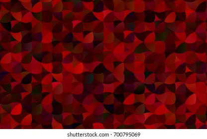 Light Red vector banner with circles, spheres. Abstract spots. Background of Art bubbles in halftone style with colored gradient.