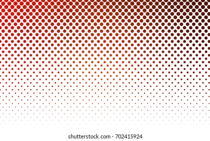 Light Red vector banner with circles, spheres. Abstract spots. Background of Art bubbles in halftone style with colored gradient.