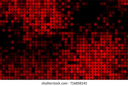 Light Red vector banner with circles, spheres. Abstract spots. Background of Art bubbles in halftone style with colored gradient.