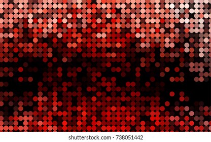 Light Red vector banner with circles, spheres. Abstract spots. Background of Art bubbles in halftone style with colored gradient.
