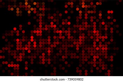 Light Red vector banner with circles, spheres. Abstract spots. Background of Art bubbles in halftone style with colored gradient.