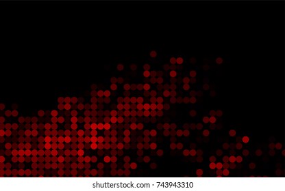 Light Red vector banner with circles, spheres. Abstract spots. Background of Art bubbles in halftone style with colored gradient.