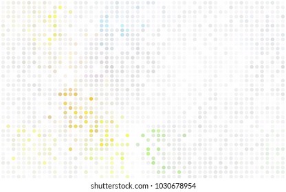 Light Red vector red banner with set of circles, dots. Donuts Background. Creative Design Template. Technological halftone illustration.
