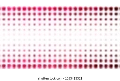 Light Red vector banner set of circles, spheres. Donuts Background. Creative Design Templates. Technology halftone illustration.