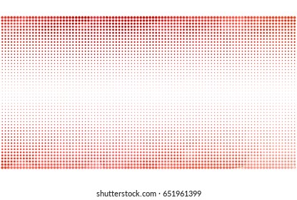 Light Red vector banner set of circles, spheres. Donuts Background. Creative Design Templates. Technology halftone illustration.