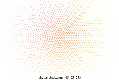 Light Red vector banner set of circles, spheres. Donuts Background. Creative Design Templates. Technology halftone illustration.