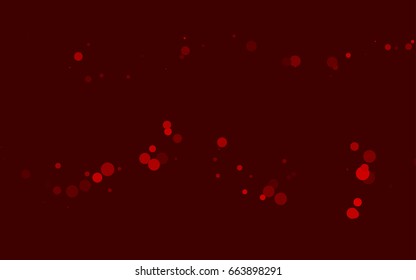 Light Red vector red banner with set of circles, dots. Donuts Background. Creative Design Template. Technological halftone illustration.