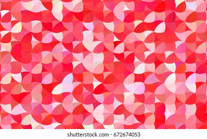 Light Red vector red banner with set of circles, dots. Donuts Background. Creative Design Template. Technological halftone illustration.