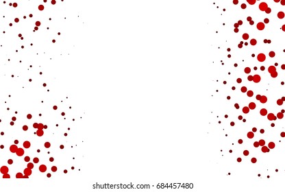 Light Red vector red banner with set of circles, dots. Donuts Background. Creative Design Template. Technological halftone illustration.