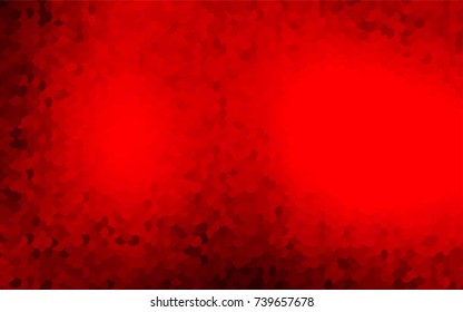 Light Red vector red banner with set of circles, dots. Donuts Background. Creative Design Template. Technological halftone illustration.