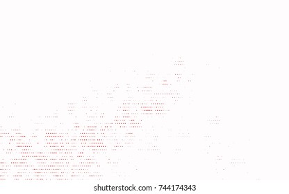 Light Red vector red banner with set of circles, dots. Donuts Background. Creative Design Template. Technological halftone illustration.