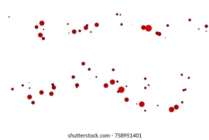 Light Red vector red banner with set of circles, dots. Donuts Background. Creative Design Template. Technological halftone illustration.