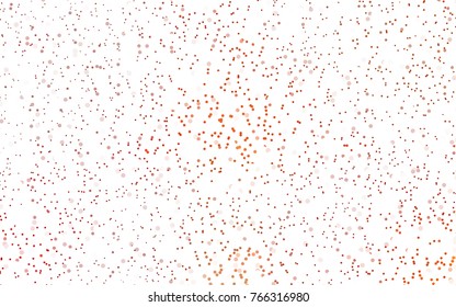 Light Red vector red banner with set of circles, dots. Donuts Background. Creative Design Template. Technological halftone illustration.
