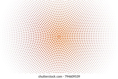 Light Red vector banner set of circles, spheres. Donuts Background. Creative Design Templates. Technology halftone illustration.
