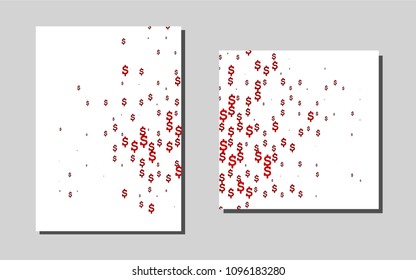 Light Red vector banner for websites. Glitter abstract design concept with text box. The pattern can be used for any ad, booklets.