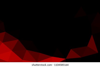 Light Red vector blurry hexagon blurry triangle. Brand new colored illustration in blurry style with gradient. Triangular pattern for your business design.