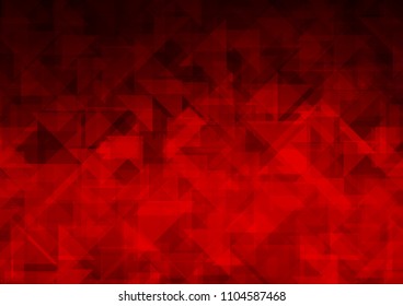 Light Red vector blurry hexagon blurry triangle. Shining illustration, which consist of triangles. The polygonal design can be used for your web site.