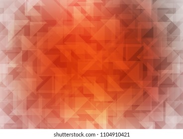 Light Red vector blurry hexagon pattern. Shining illustration, which consist of triangles. Triangular pattern for your business design.