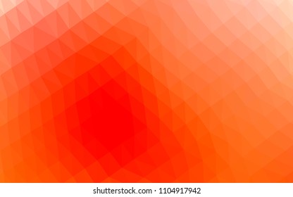 Light Red vector blurry hexagon texture. A completely new color illustration in a vague style. The best triangular design for your business.