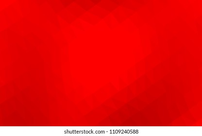 Light Red vector blurry hexagon pattern. Triangular geometric sample with gradient.  Triangular pattern for your business design.