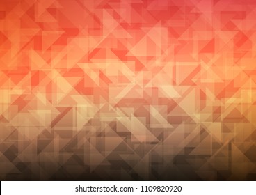 Light Red vector blurry hexagon pattern. Modern geometrical abstract illustration with gradient. Triangular pattern for your business design.
