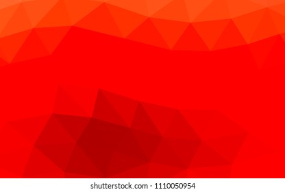 Light Red vector blurry hexagon blurry triangle. Creative geometric illustration in Origami style with gradient. The template can be used as a background for cell phones.