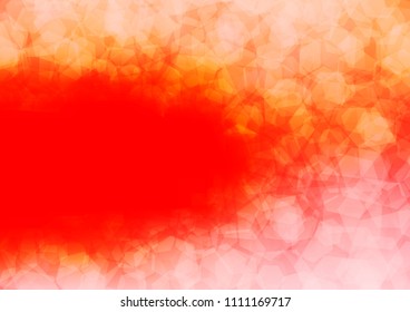 Light Red vector blurry hexagon pattern. Colorful illustration in abstract style with gradient. The polygonal design can be used for your web site.