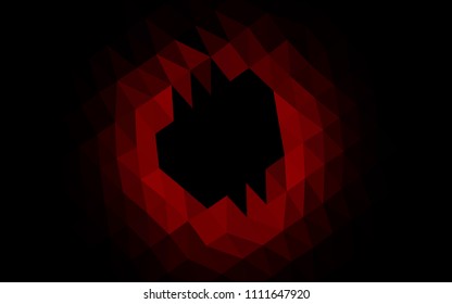 Light Red vector blurry hexagon template. A vague abstract illustration with gradient. Triangular pattern for your business design.