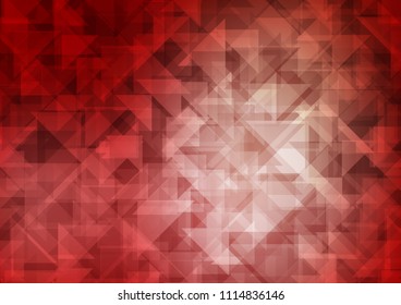 Light Red vector blurry hexagon blurry triangle. A vague abstract illustration with gradient. The textured pattern can be used for background.