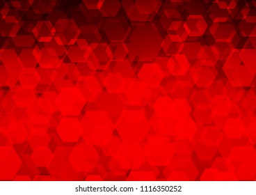 Light Red vector blurry hexagon background. Modern geometrical abstract illustration with gradient. The textured pattern can be used for background.