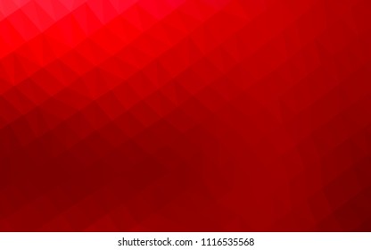 Light Red vector blurry hexagon pattern. Glitter abstract illustration with an elegant design. The best triangular design for your business.