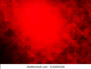 Light Red vector blurry hexagon blurry triangle. Modern geometrical abstract illustration with gradient. The elegant pattern can be used as part of a brand book.