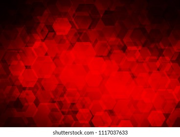 Light Red vector blurry hexagon pattern. A completely new color illustration in a vague style. A completely new design for your business.