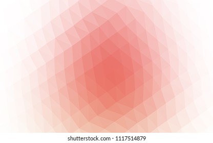 Light Red vector blurry hexagon pattern. Creative illustration in halftone style with gradient. The completely new template can be used for your brand book.