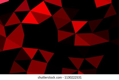 Light Red vector blurry hexagon blurry triangle. Modern geometrical abstract illustration with gradient. Brand new design for your business.