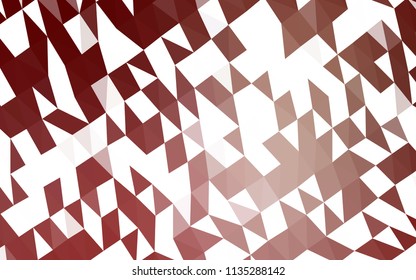 Light Red vector blurry hexagon texture. Shining illustration, which consist of triangles. The best triangular design for your business.