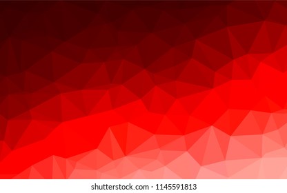 Light Red vector blurry hexagon texture. An elegant bright illustration with gradient. The polygonal design can be used for your web site.