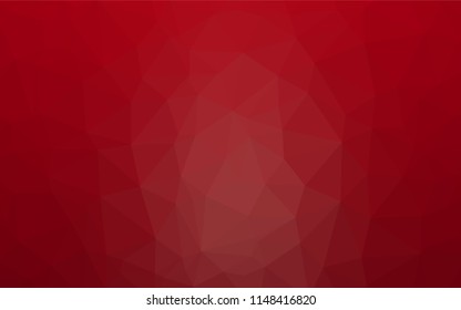 Light Red vector blurry hexagon template. Shining illustration, which consist of triangles. Brand new design for your business.